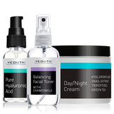 After-Peel Care: Pure Hyaluronic Acid 1 oz, Balancing Facial Toner 3.4 oz & Day/Night Cream 4 oz